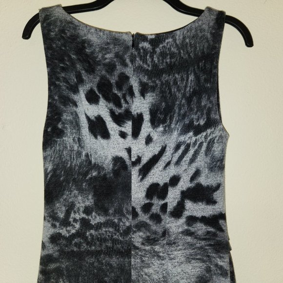 Cache SL Lined Black White Animal Print Sheath Dress 6 - Picture 6 of 14